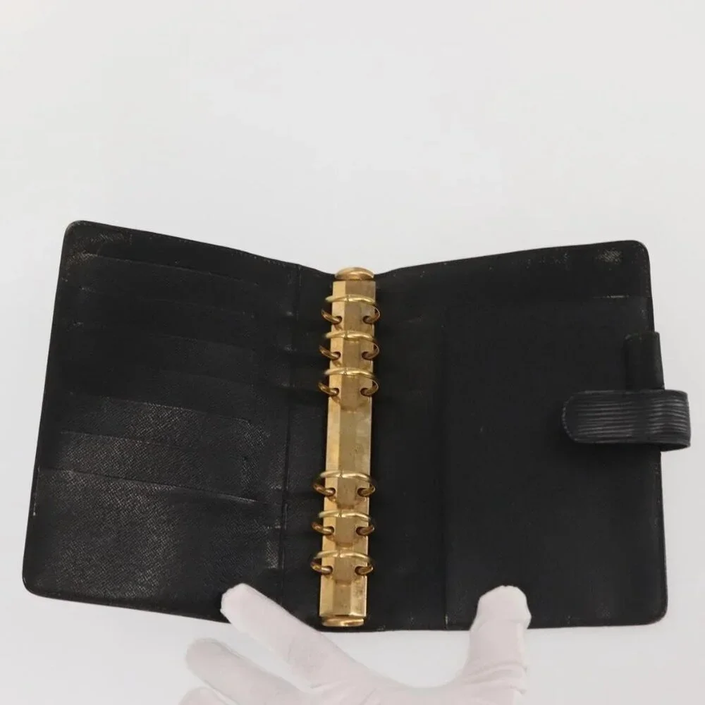 LOUIS VUITTON Epi Agenda MM Day Planner Cover Black